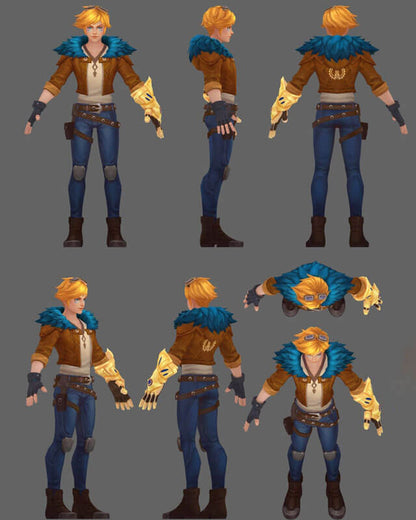 LOL Ezreal Cosplay Brown Jacket