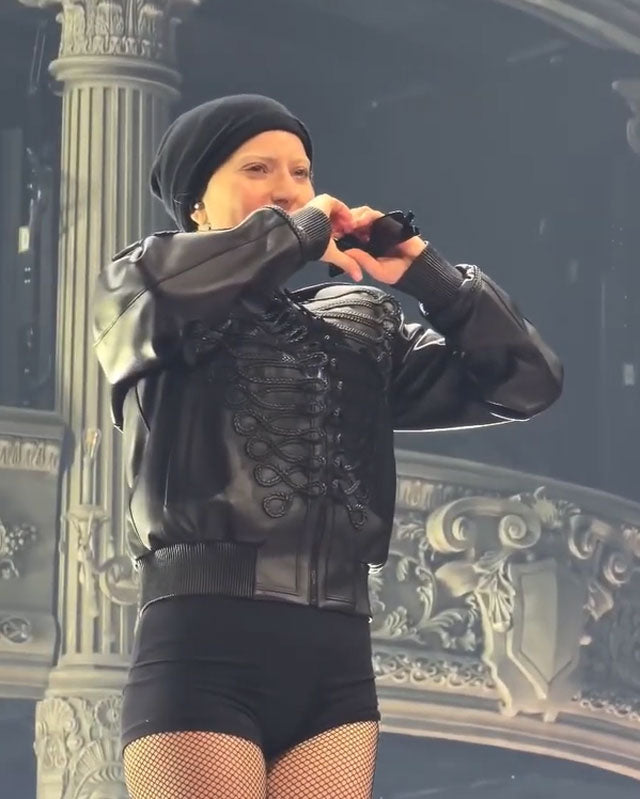 Lady Gaga Black Leather Jacket