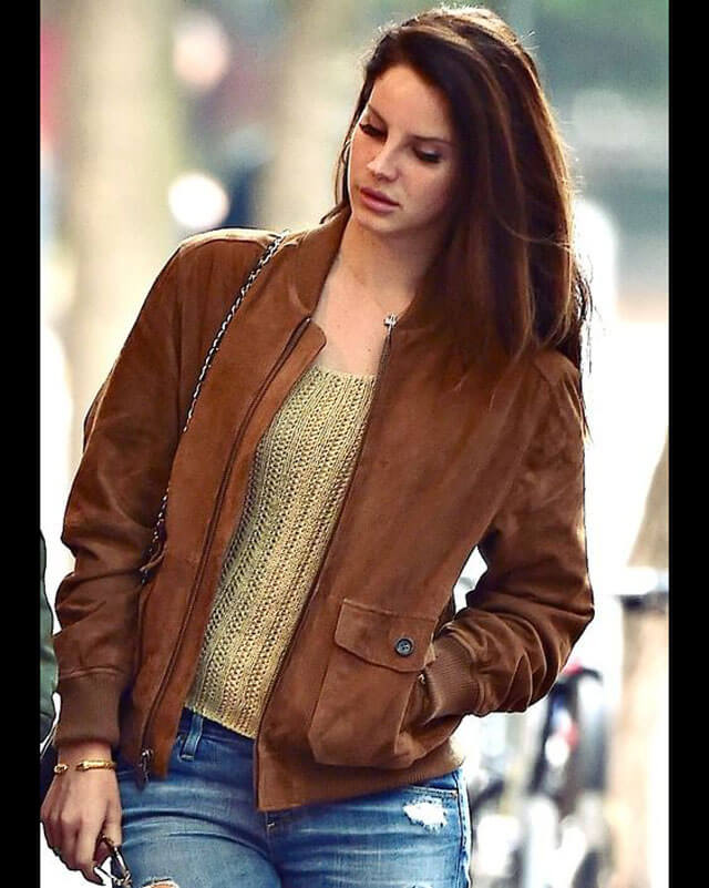 Lana Del Rey Brown Suede Jacket