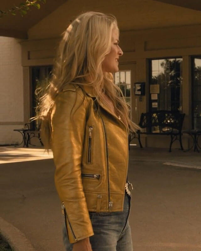 Landman Angela Norris Golden Biker Jacket