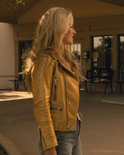 Landman Angela Norris Golden Biker Jacket