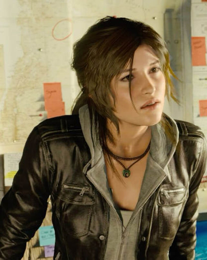 Lara Croft Rise Of The Tomb Raider Real Leather Jacket