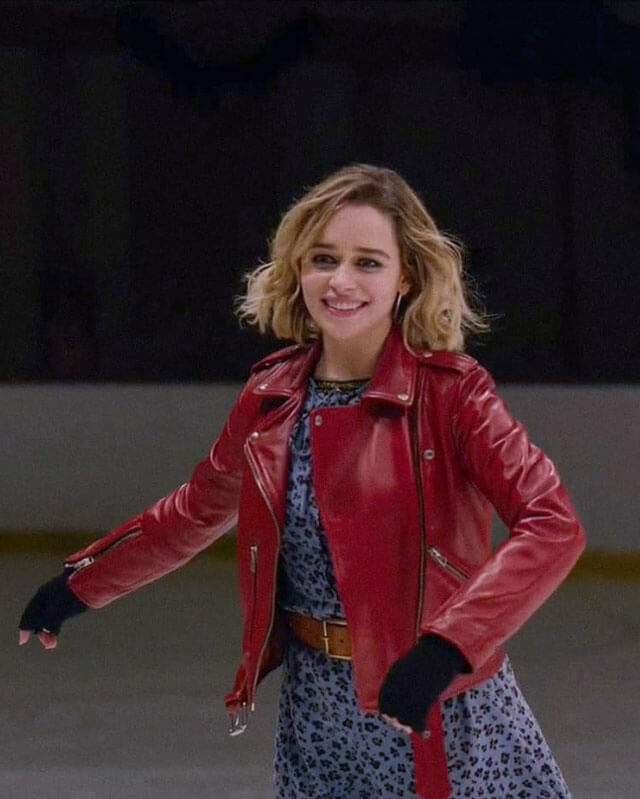 Last Christmas Emilia Clarke Red Jacket