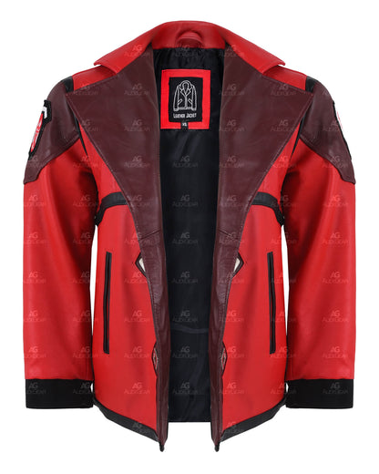 League Of Legends Arcane Violet Red Leather Jacket