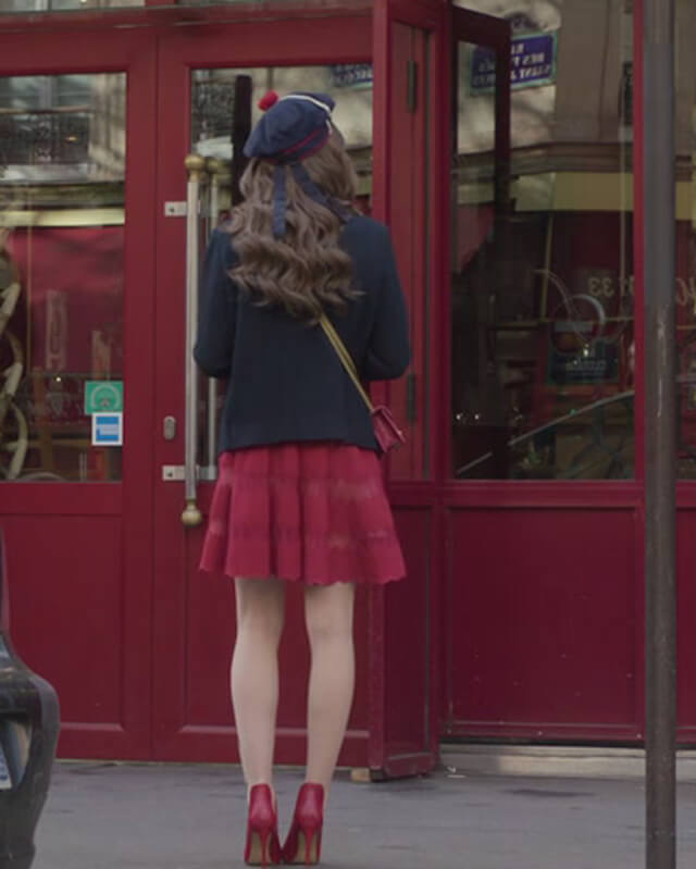 Lily Collins Emily In Paris Blue Jacket