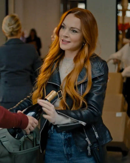 Lindsay Lohan Our Little Secret Leather Jacket