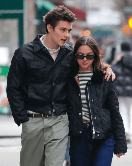 Louis Partridge Black Cotton Jacket