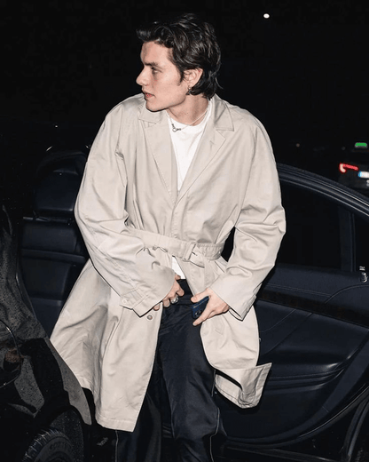 Louis Partridge Milan White Coat
