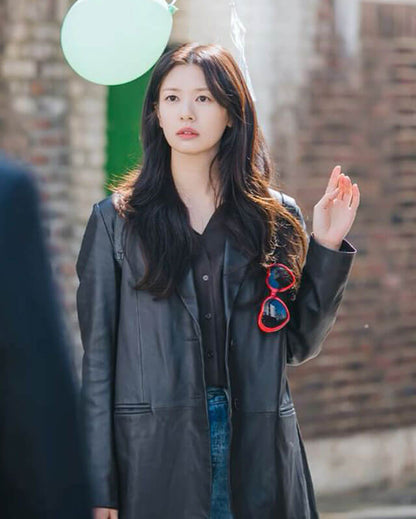 Love Next Door Jung So Min Black Coat