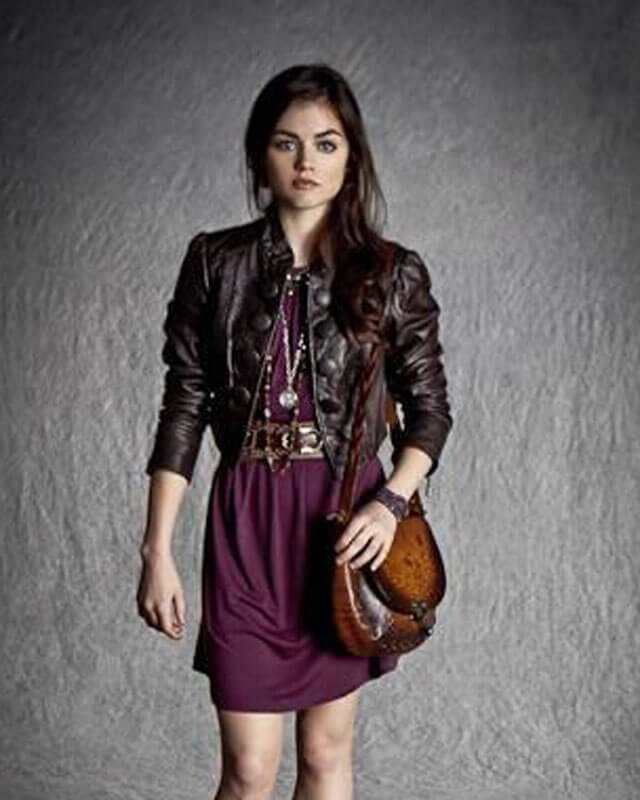 Pretty Little Liars Aria Montgomery Black Leather Jacket Large / Black Pretty Little Liars Aria Montgomery Black Leather Jacket Large / Black