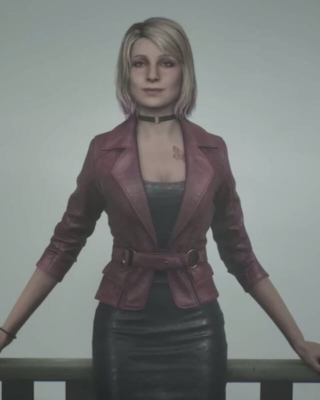 Maria Silent Hill 2 Remake Maroon Leather Jacket