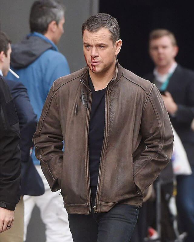Matt Damon Jason Bourne Real Leather Jacket