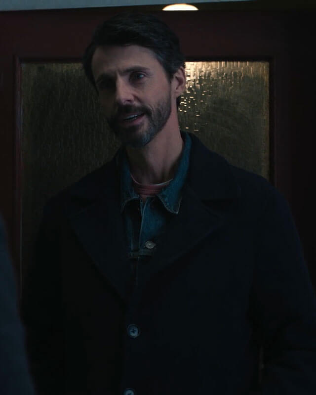 Matthew Goode Dept Q Black Coat