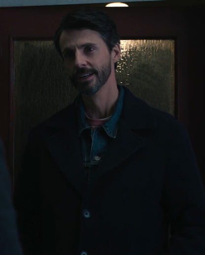 Matthew Goode Dept Q Black Coat
