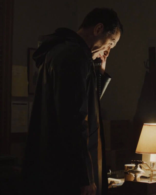 Matthew Rhys Widows Bay Black Leather Coat