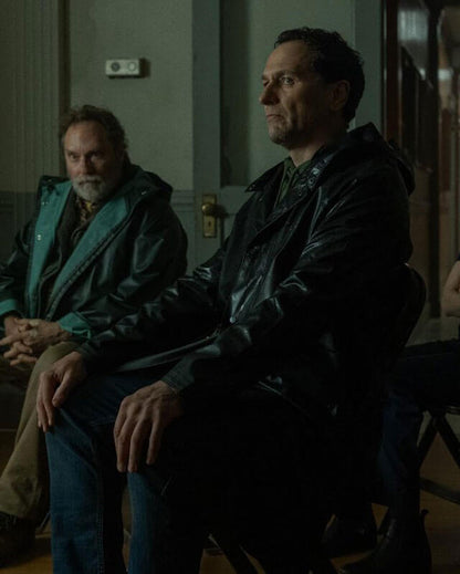 Matthew Rhys Widows Bay Hooded Leather Coat