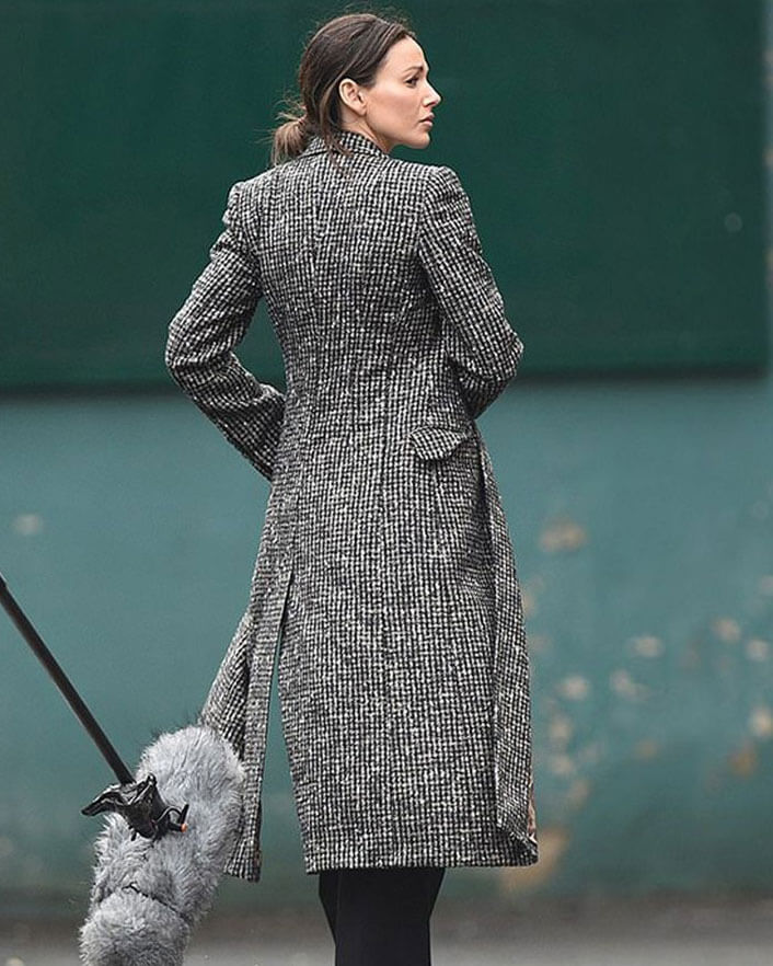 Maya Stern Fool Me Once Grey Wool Coat