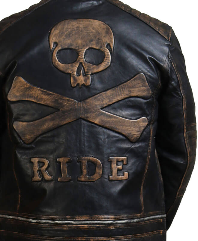 Leather jacket skull hotsell