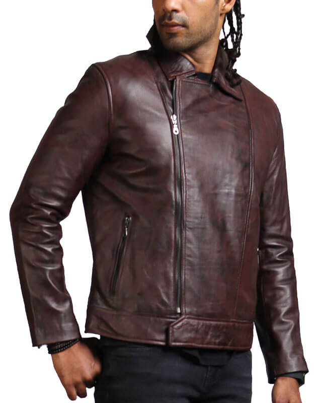 Men Fashion Brown Leather Jacket