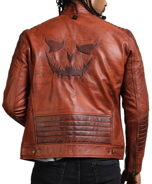 Men Scarecrow Men Brown Vintage Leather Jacket