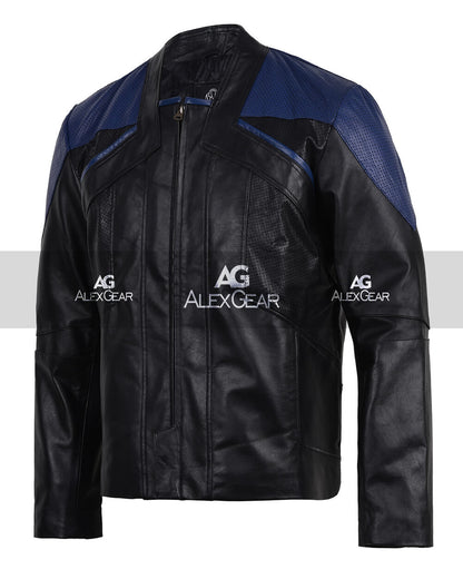 Star Trek Picard Blue Leather Jacket