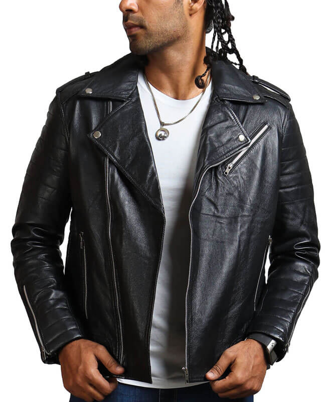 Men Biker Leather Jacket