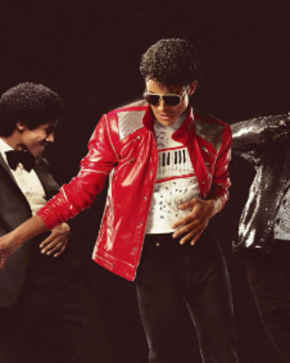 Michael Film Jaafar Jackson MJ Red Leather Jacket
