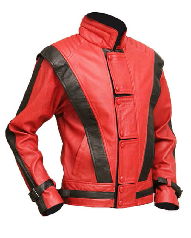 Michael Jackson Thriller Red Leather Jacket