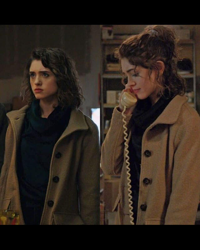 Nancy Wheeler Stranger Things S04 Brown Wool Jacket