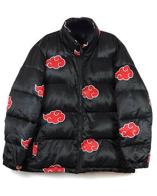 Naruto Akatsuki Black Puffer Jacket