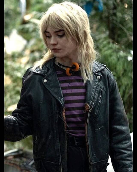Natalie Yellowjackets Biker Leather Jacket