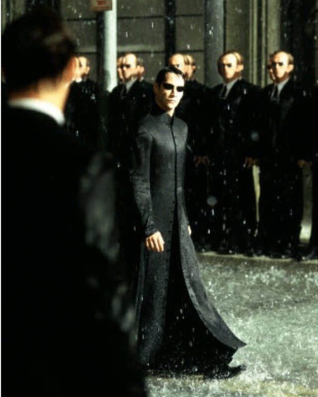 Heren Matrix Lange Jas Celebrity Keanu zwarte ronde kraag Trench-Matrix-Jas, Zwart - Katoen, XL Heren Matrix Lange Jas Celebrity Keanu zwarte ronde kraag Trench-Matrix-Jas, Zwart - Katoen, XL