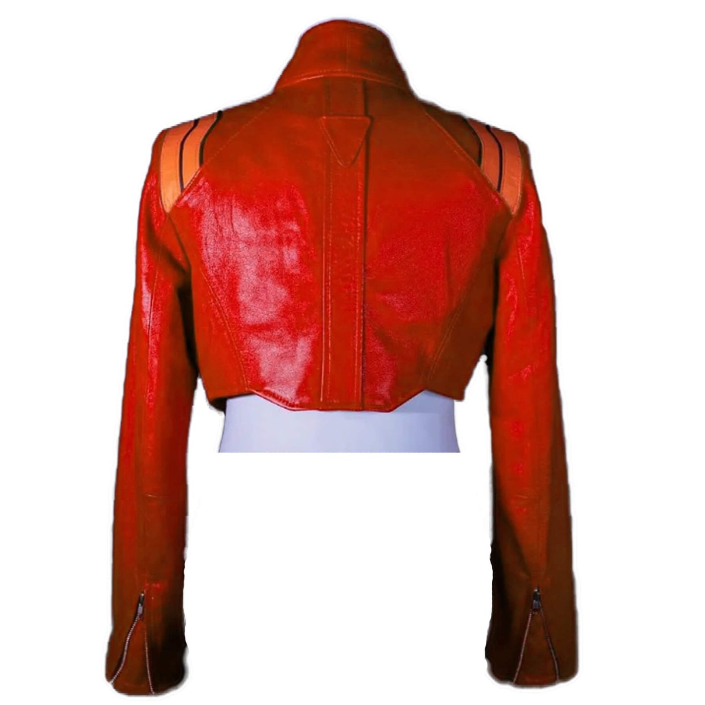 Neon Genesis Evangelion Cropped Leather Jacket