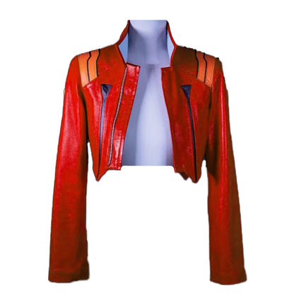 Neon Genesis Evangelion Genuine Red Leather Jacket