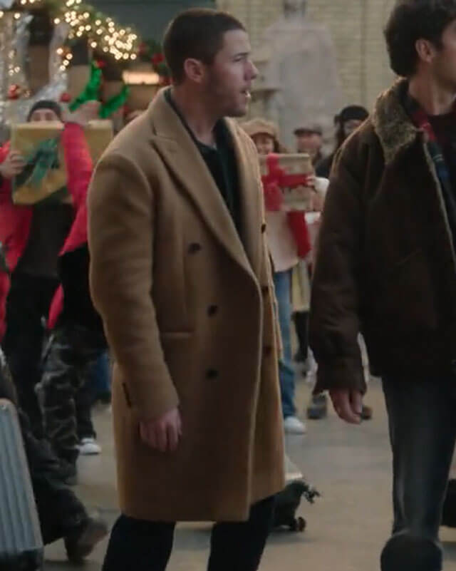 Nick A Very Jonas Christmas Movie Brown Coat