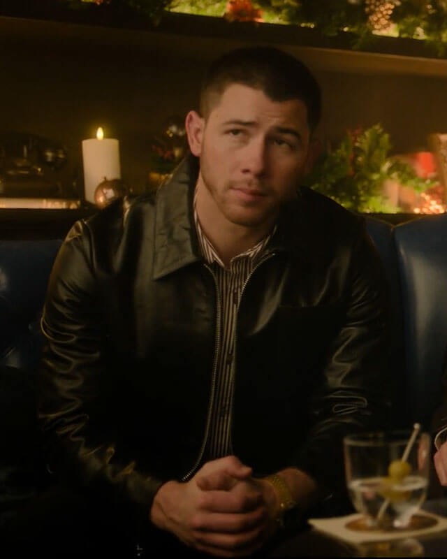 Nick Jonas A Very Jonas Christmas Movie Black Jacket