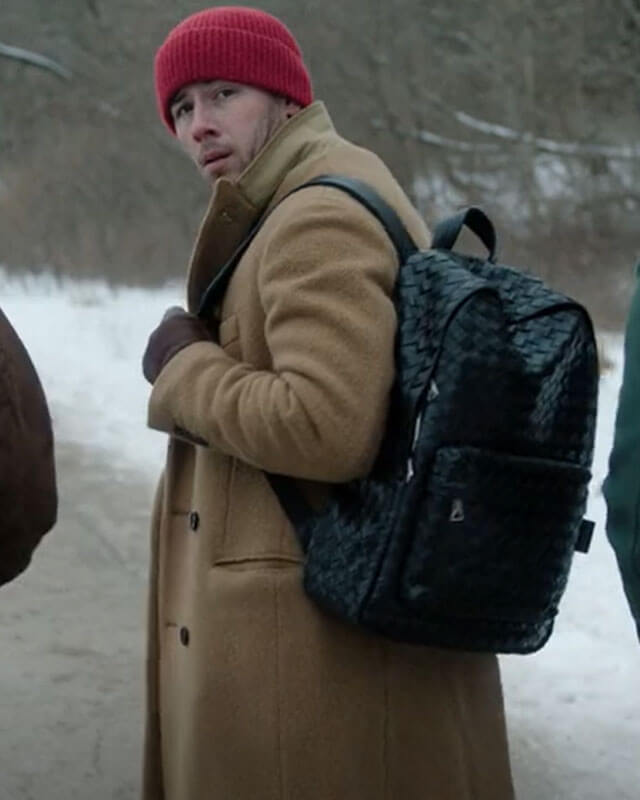 Nick Jonas A Very Jonas Christmas Movie Brown Wool Coat