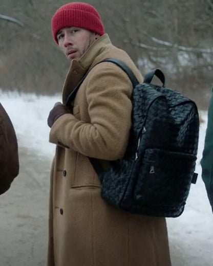 Nick Jonas A Very Jonas Christmas Movie Brown Wool Coat