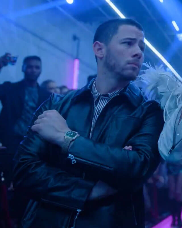 Nick Jonas A Very Jonas Christmas Movie Leather Jacket