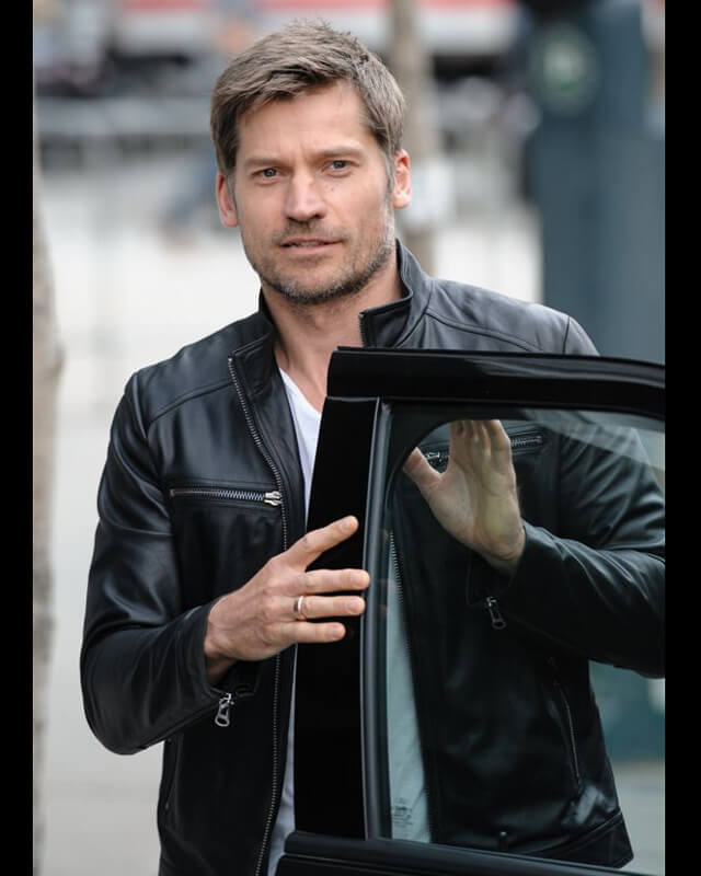 Nikolaj Coster Waldau Leather Jacket Black