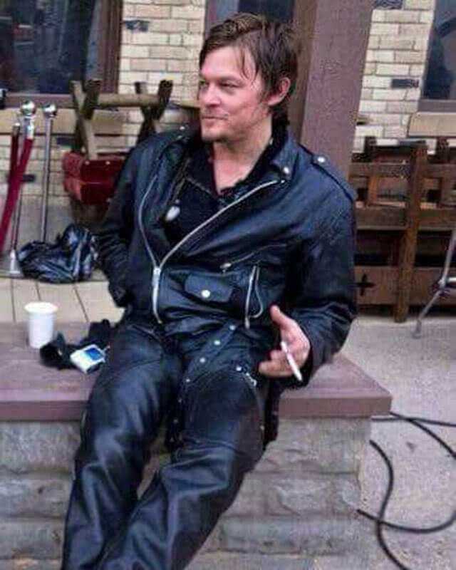 Norman Reedus Lady Gaga Judas Leather Jacket