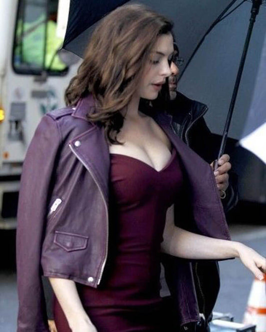 Oceans Eight Anne Hathaway Biker Leather Jacket