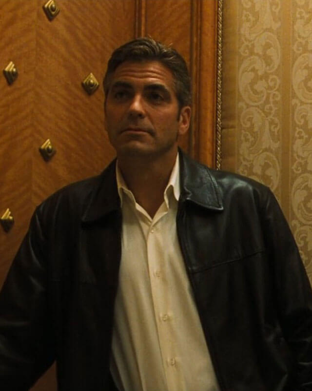 Oceans Eleven George Clooney Leather Jacket