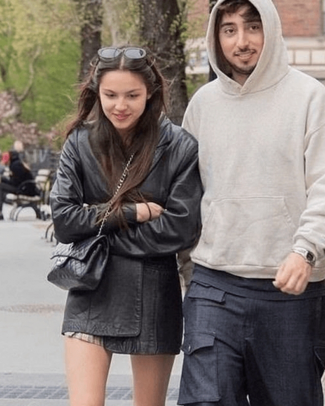 Olivia Rodrigo Black Leather Coat