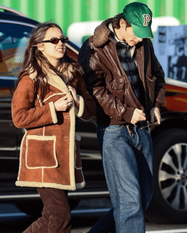 Olivia Rodrigo Brown Shearling Suede Jacket