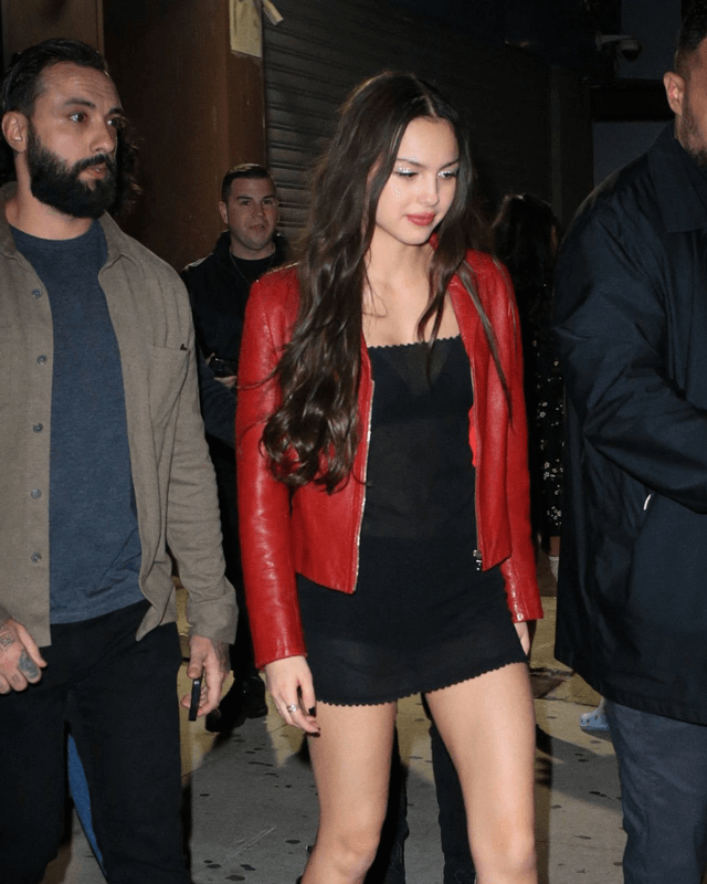 Olivia Rodrigo Red Leather Jacket