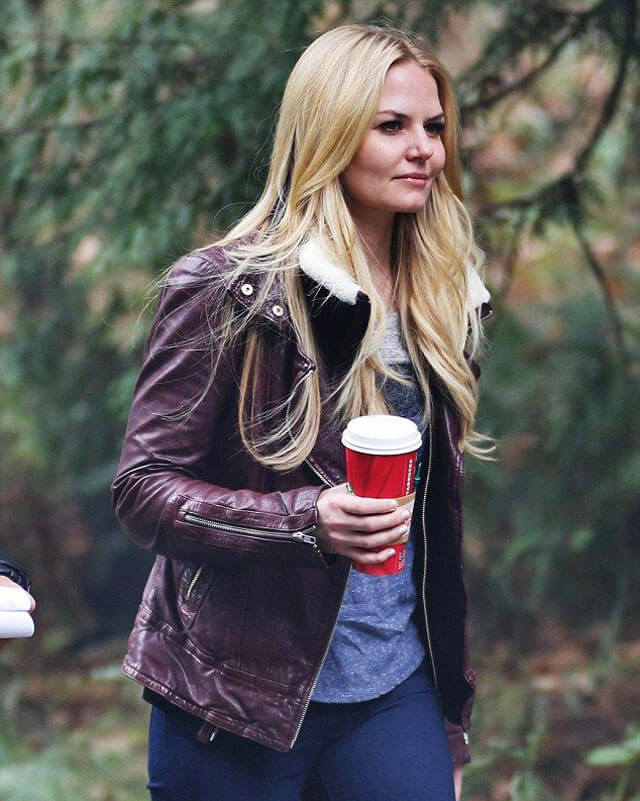 Once Upon A Time Emma Swan Leather Jacket X-Small / Dark Brown Once Upon A Time Emma Swan Leather Jacket X-Small / Dark Brown