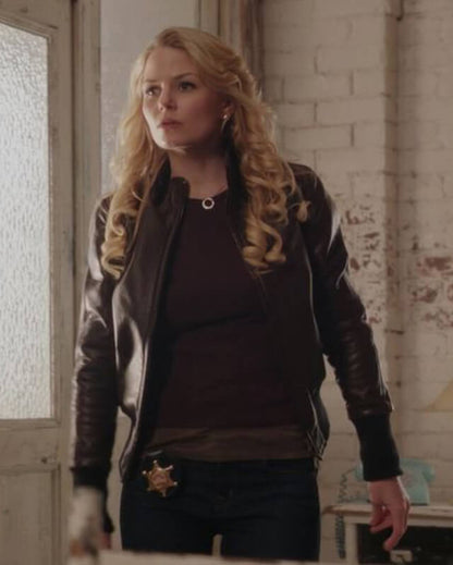 Once Upon A Time Emma Swan Bomber Leather Jacket