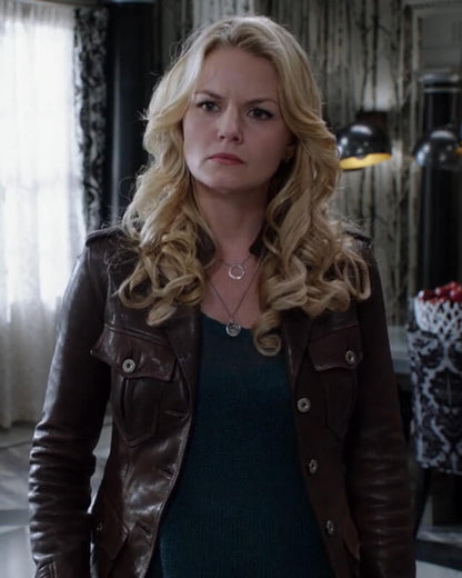 Once Upon A Time Emma Swan Brown Trucker Jacket