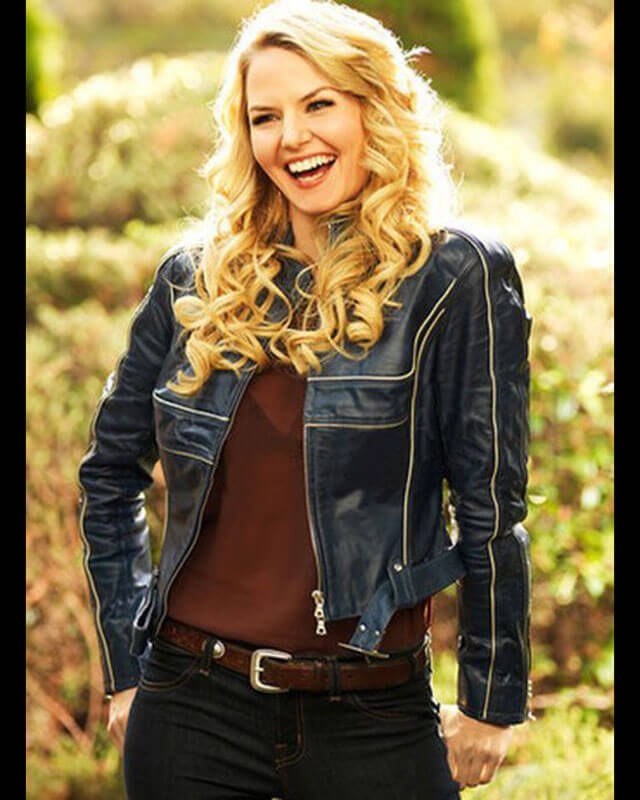 Once Upon A Time Jennifer Morrison Blue Leather Jacket